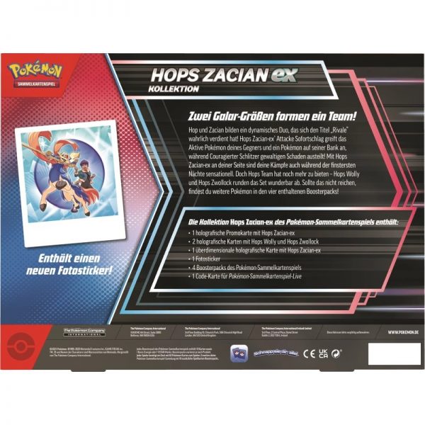 März 2025 Hops Zacian-ex Kollektion (4 Booster) – Bild 2