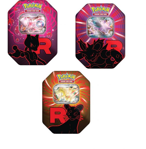Team Rocket Tins Set Bundle + 12 Booster